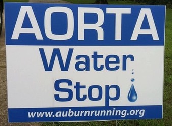 AORTA water stop sign