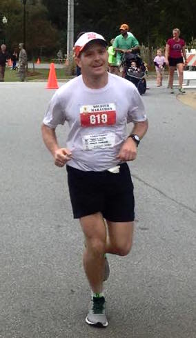 Soldier Marathon Keven Yost finishing
